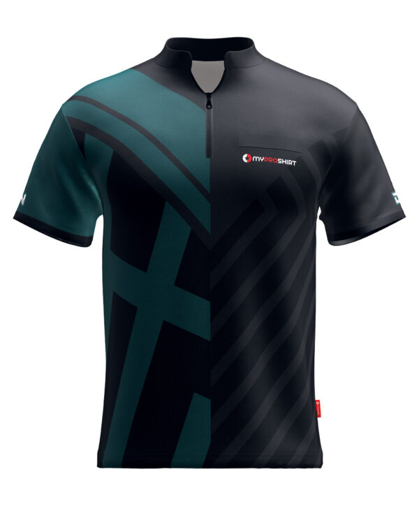 2-Face – Black-Petrol - Shirt – Bild 10