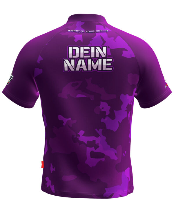 MyDartTraining – Official Dartshirt 2021 – Camo Violet – Bild 2