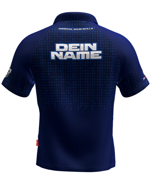 MyDartTraining – Official Dartshirt 2021 – Digital Blue – Bild 2