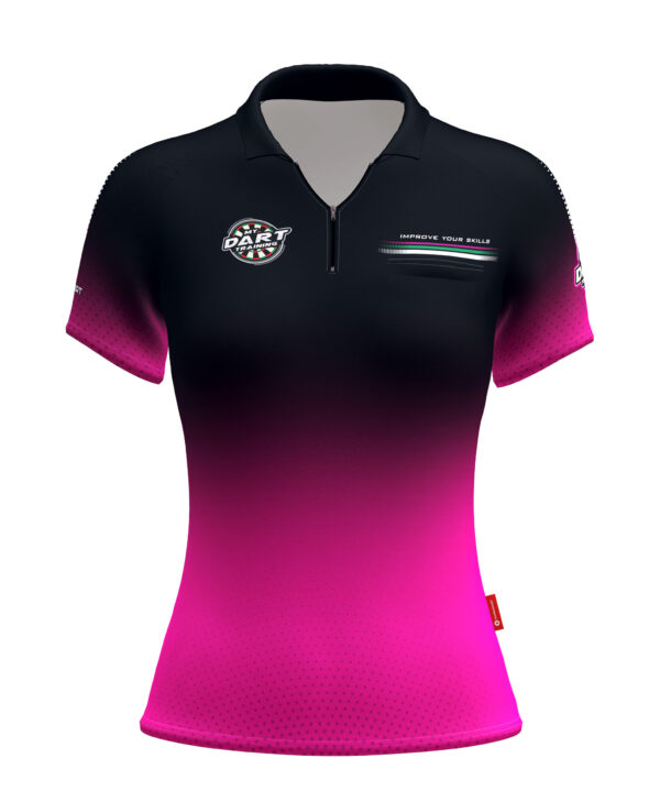 MyDartTraining – Official Dartshirt 2021 – Ladies Pink-Black