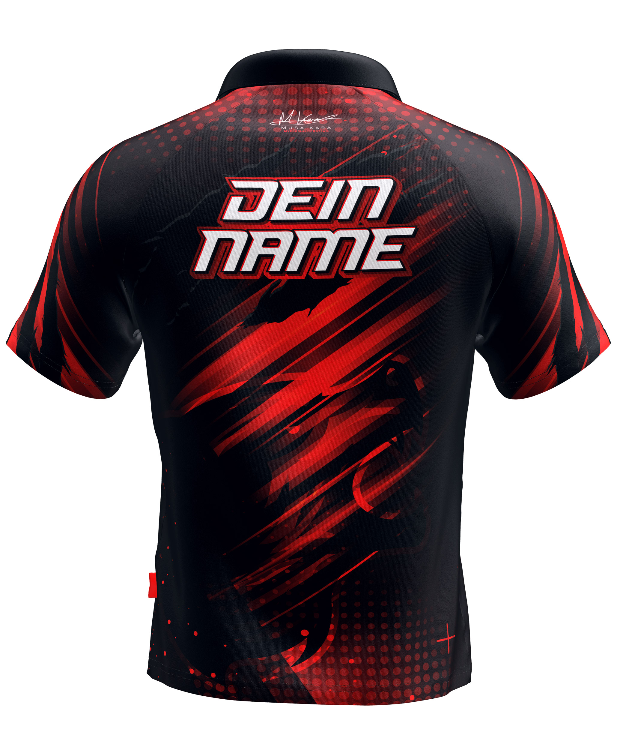 Musa Kara Line – Red - Shirt – Bild 2