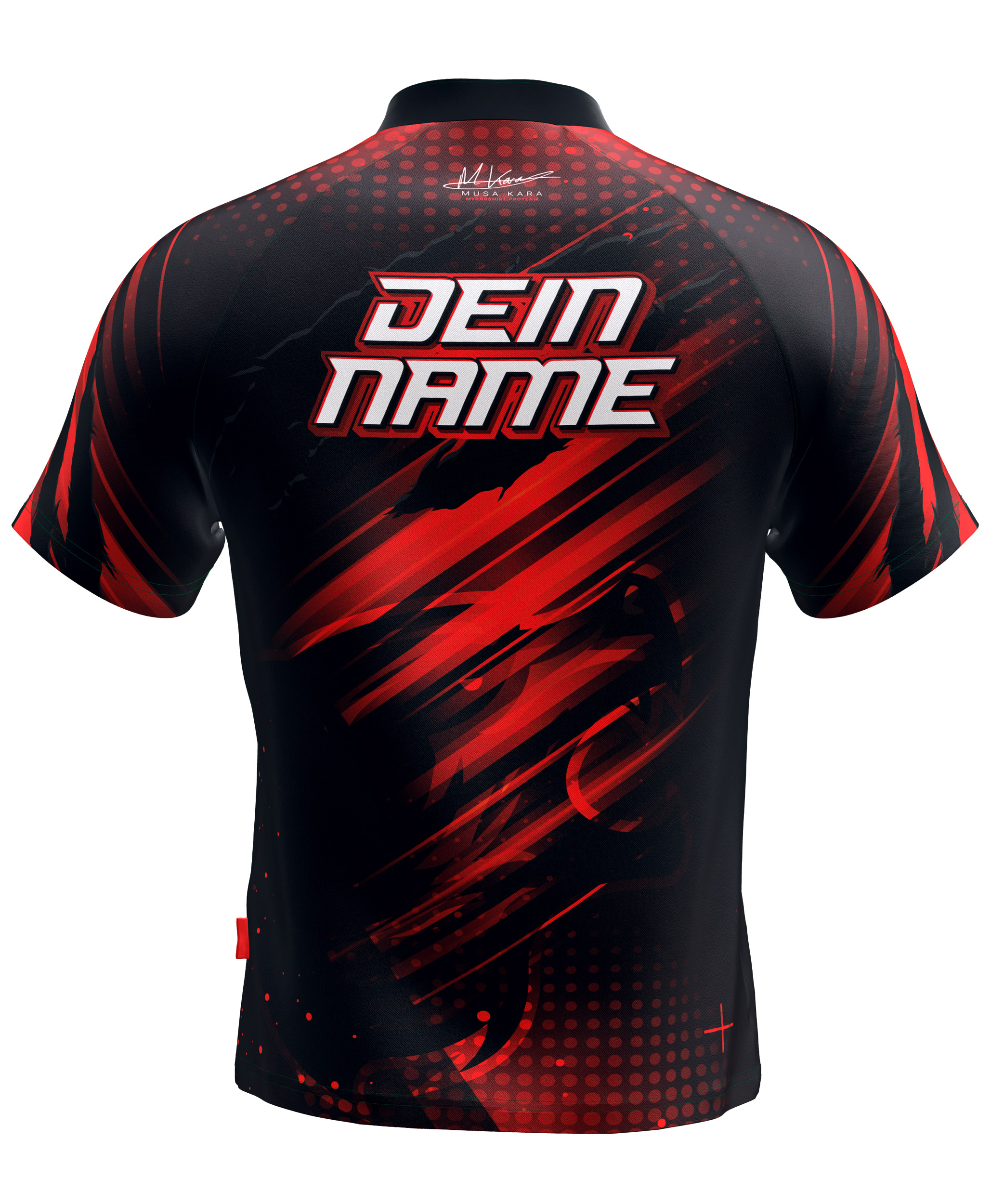 Musa Kara Line – Red - Shirt – Bild 10