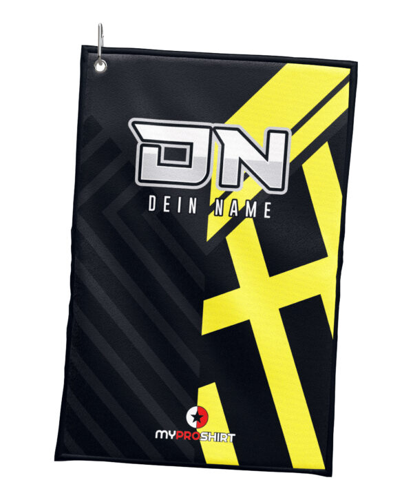 Handtuch - 2-Face - Black-Yellow