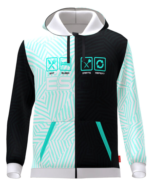Hoodie - Born 2 Play Darts - Black-Mint