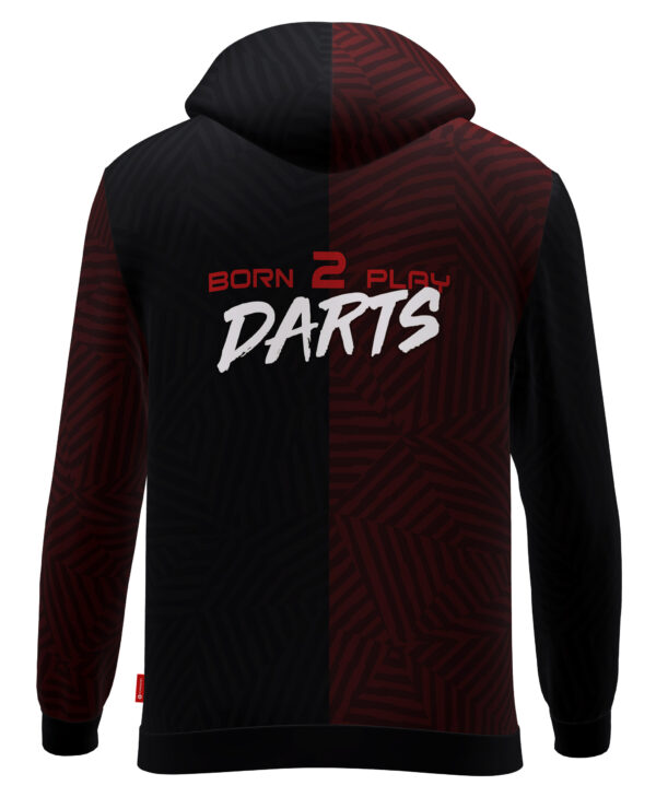 Hoodie - Born 2 Play Darts - Black-Red – Bild 2