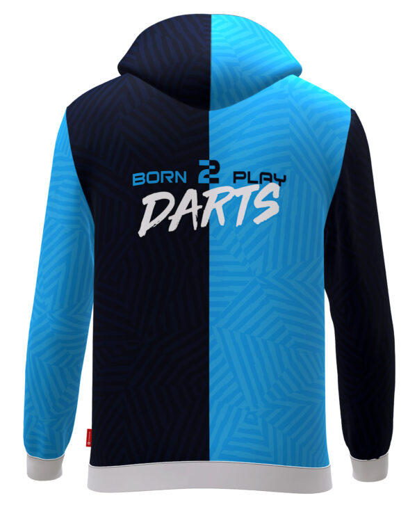 Hoodie - Born 2 Play Darts - Blue-DarkBlue – Bild 2