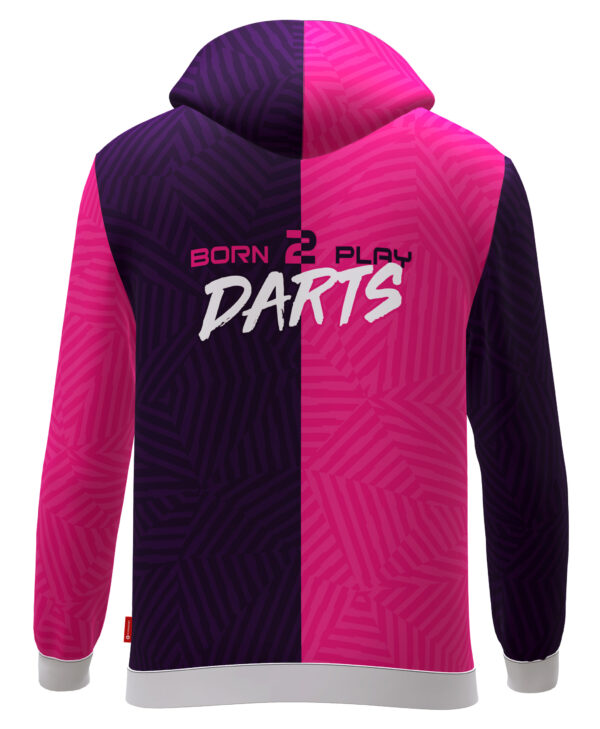 Hoodie - Born 2 Play Darts - Pink-Purple – Bild 2