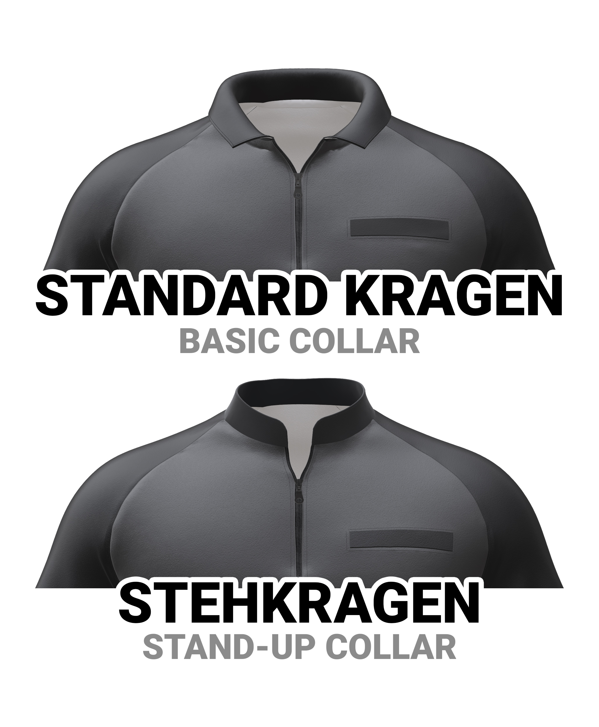 Dartshirt Kragenvarianten MPS