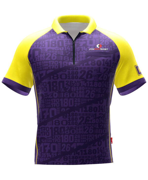 Numbers violett yellow